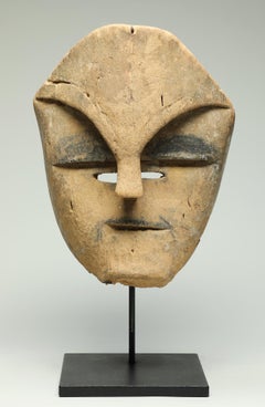 Rare masque du Gabon des peuples tsogho avec caractère, Afrique centrale