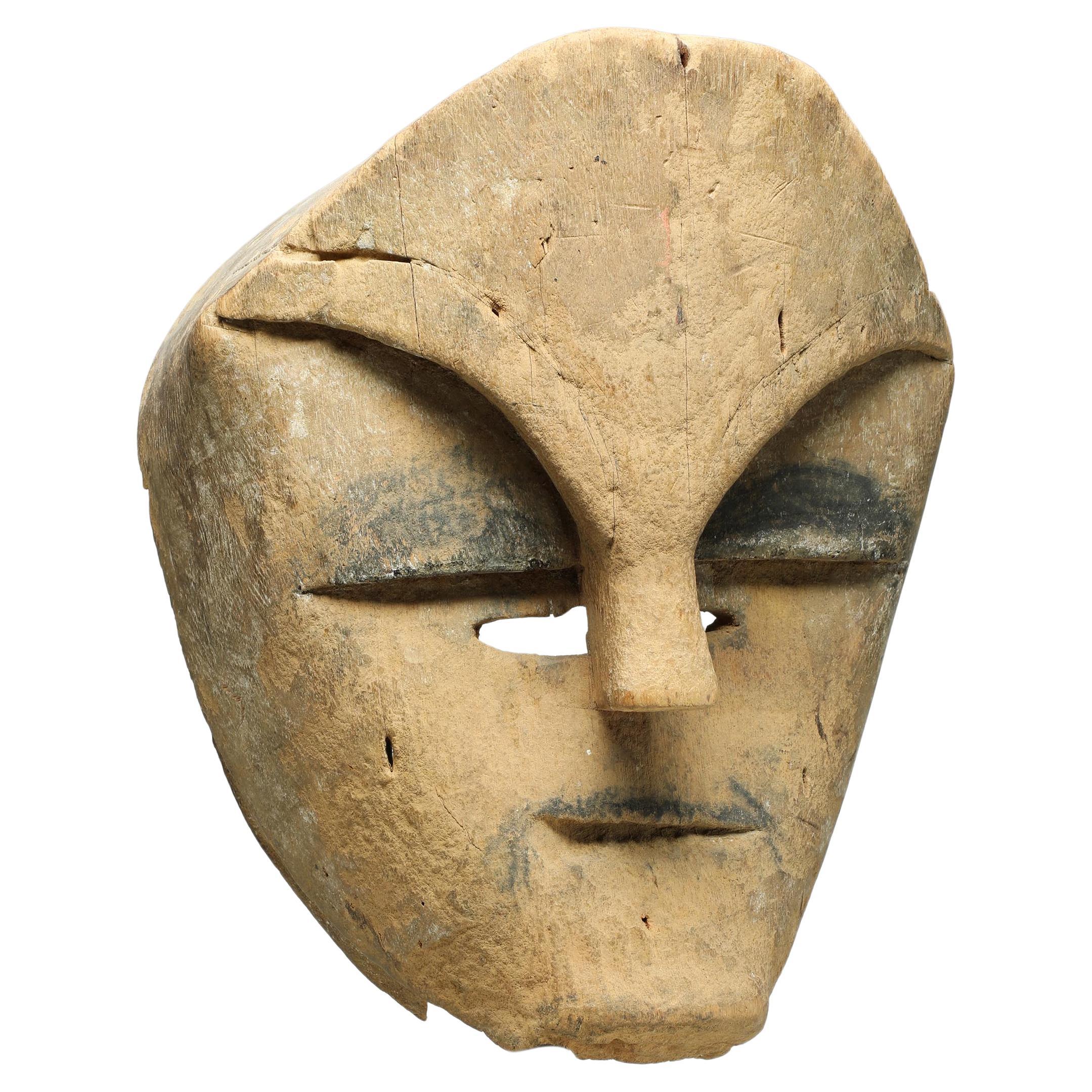 Rare Gabon Mask From Tsogho Peoples with Character, Central Africa