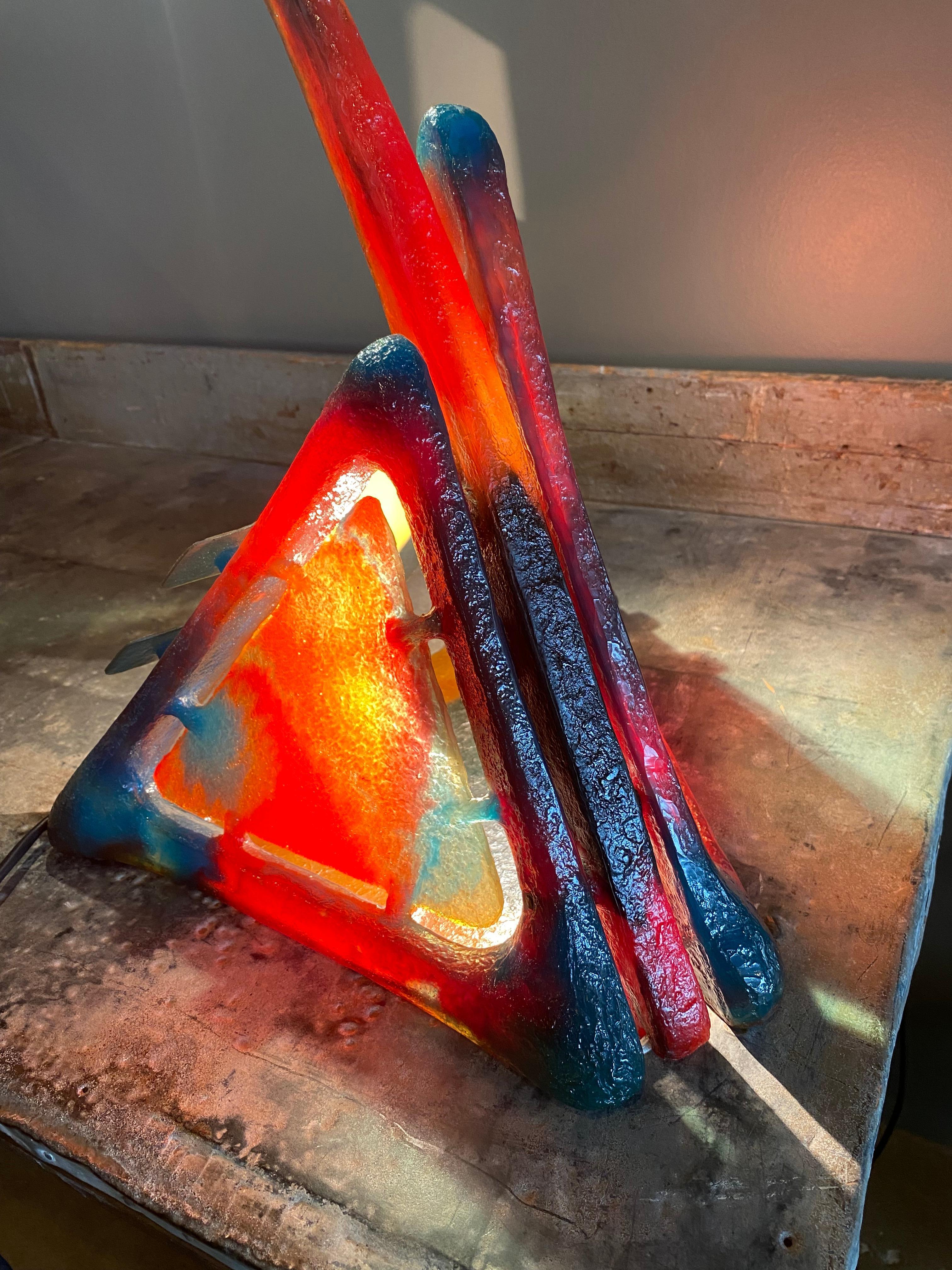 Rare Gaetano Pesce Resin Lamp For Sale 2