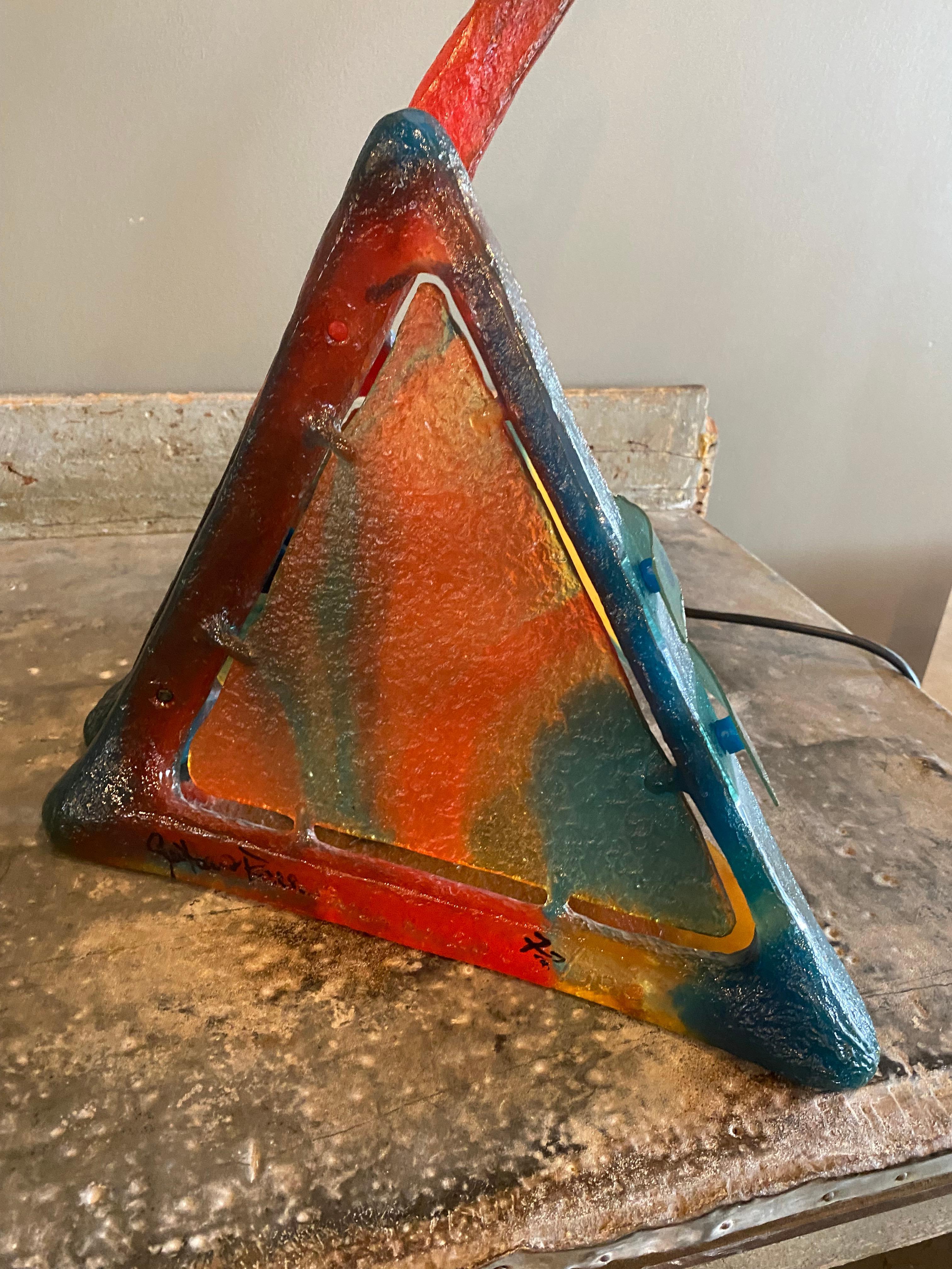 Rare Gaetano Pesce Resin Lamp For Sale 8