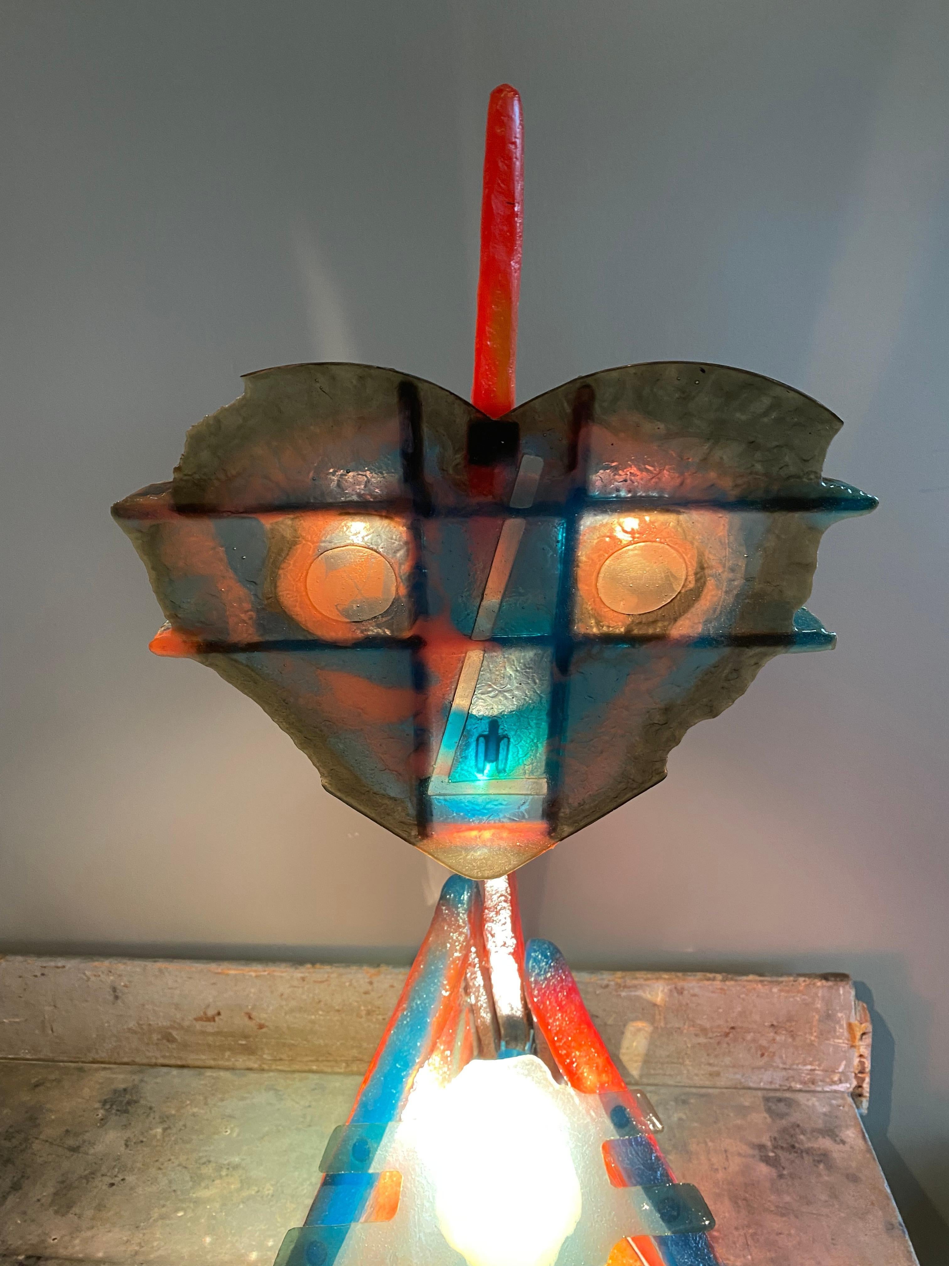 Italian Rare Gaetano Pesce Resin Lamp For Sale