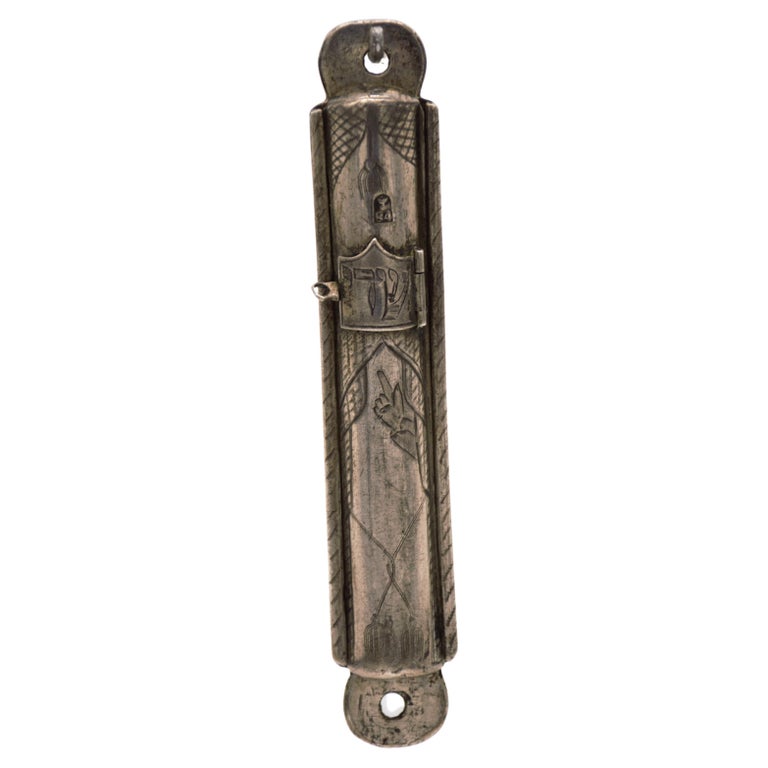 Rare Galician Judaica Silver Mezuzah from Odessa, mid 19th century For