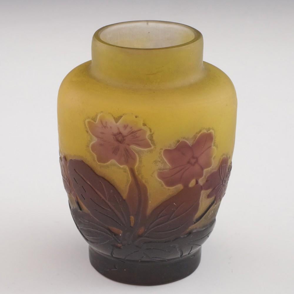 Art Nouveau Rare Galle Miniature Cameo Vase c1920 For Sale