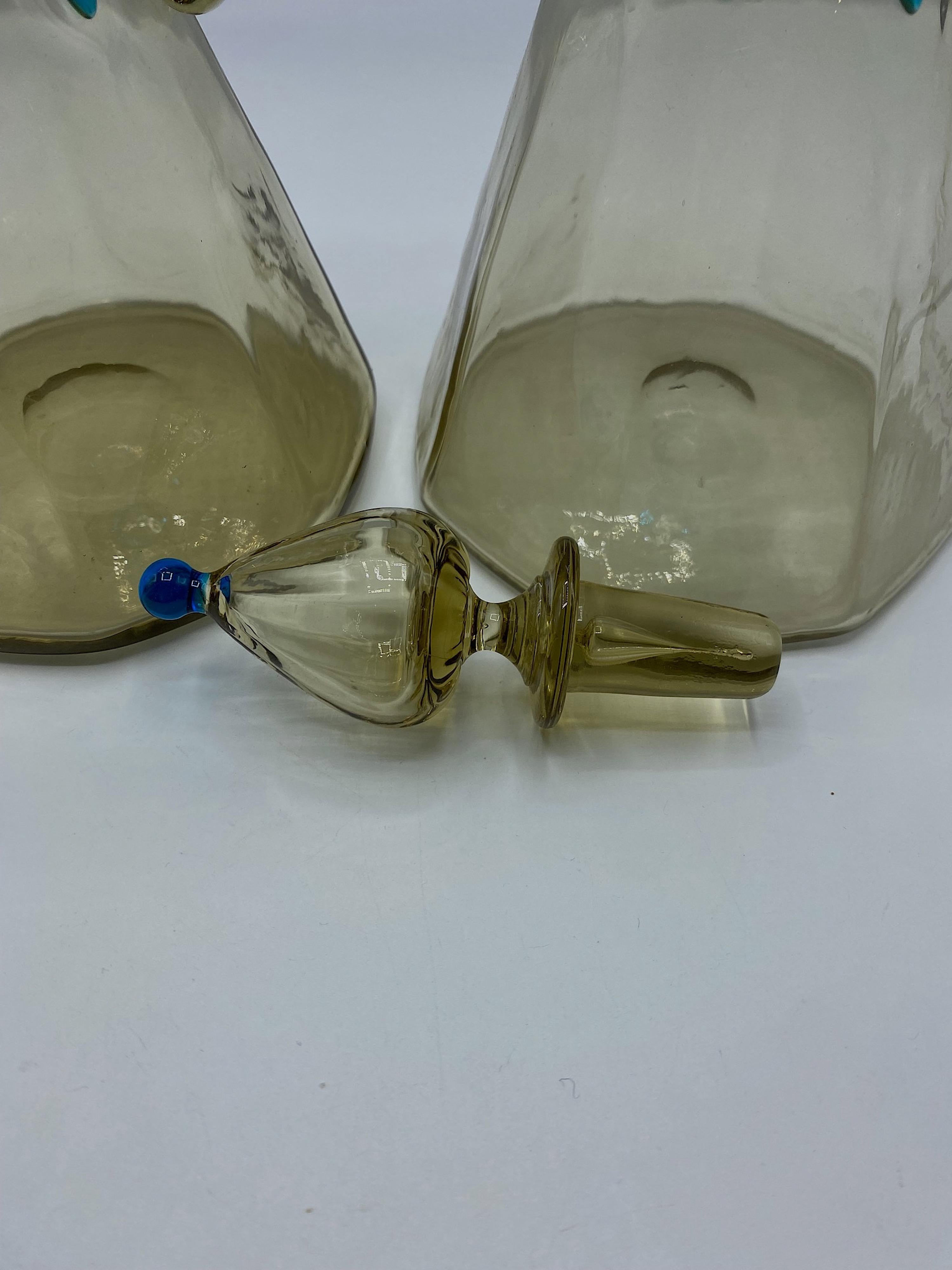 Vetro di Murano Rara cristalleria veneziana di Galliano Ferro degli anni '50 con ciotole, piatti e bottiglie in vendita