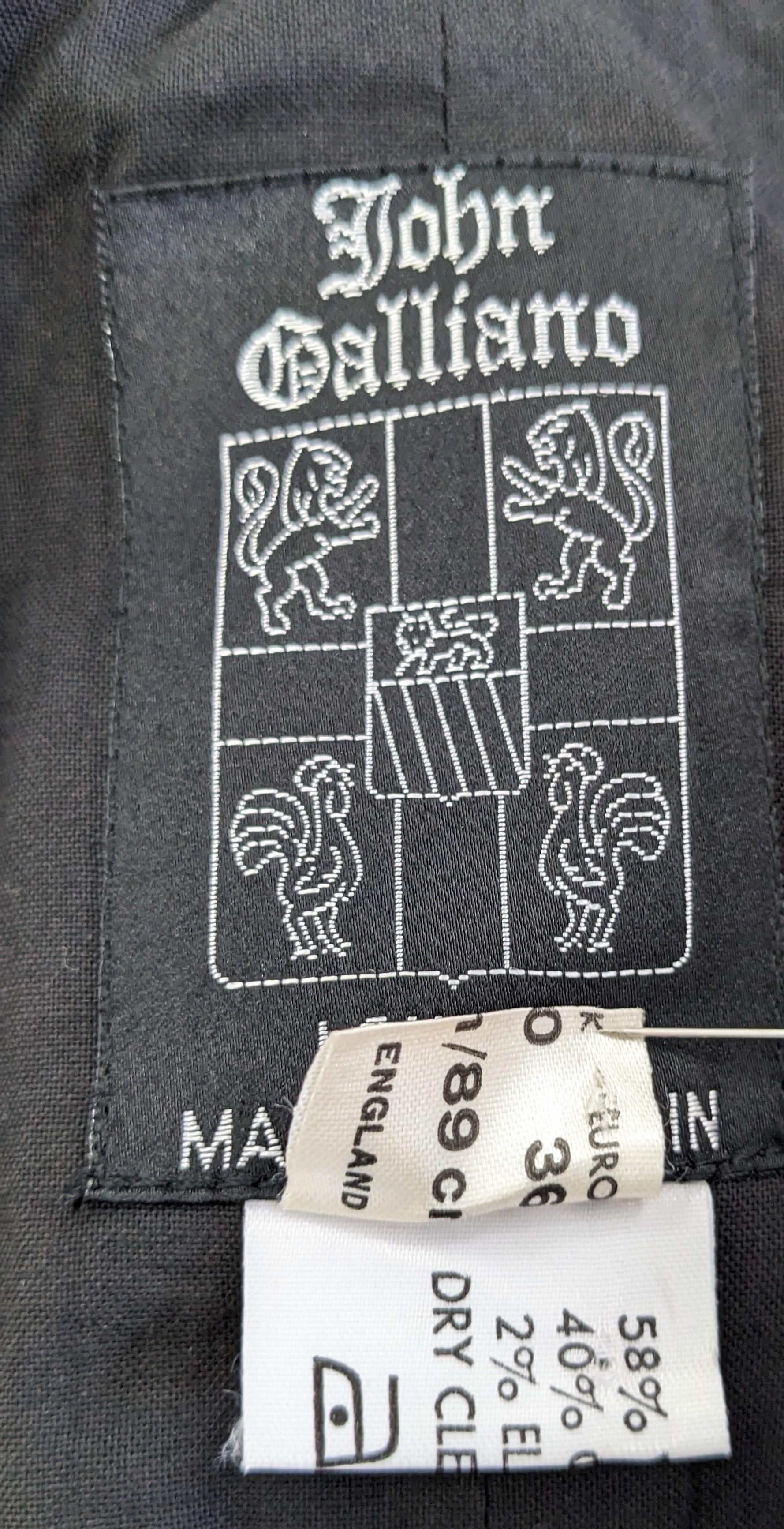 Rare Galliano Girl Bellow Bustle Back Cargo Pocket Blazer, 1991 For Sale 10