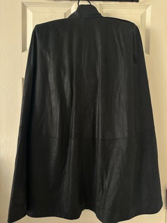 rare Gareth Pugh Black Leather Biker Vest w/ Cape Jacket IT 36 XS Y2K Archive