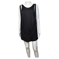 Vestido túnica drapeado Gareth Pugh SS13 Negro IT 42 US 8 Mezcla de viscosa