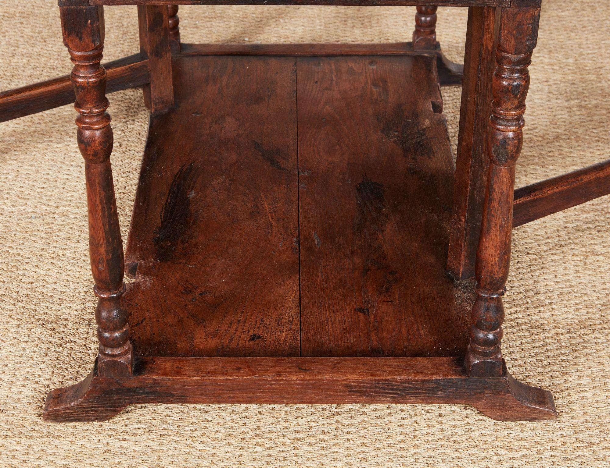 18th Century and Earlier Rare Gateleg Dining Table with Potboard Base
