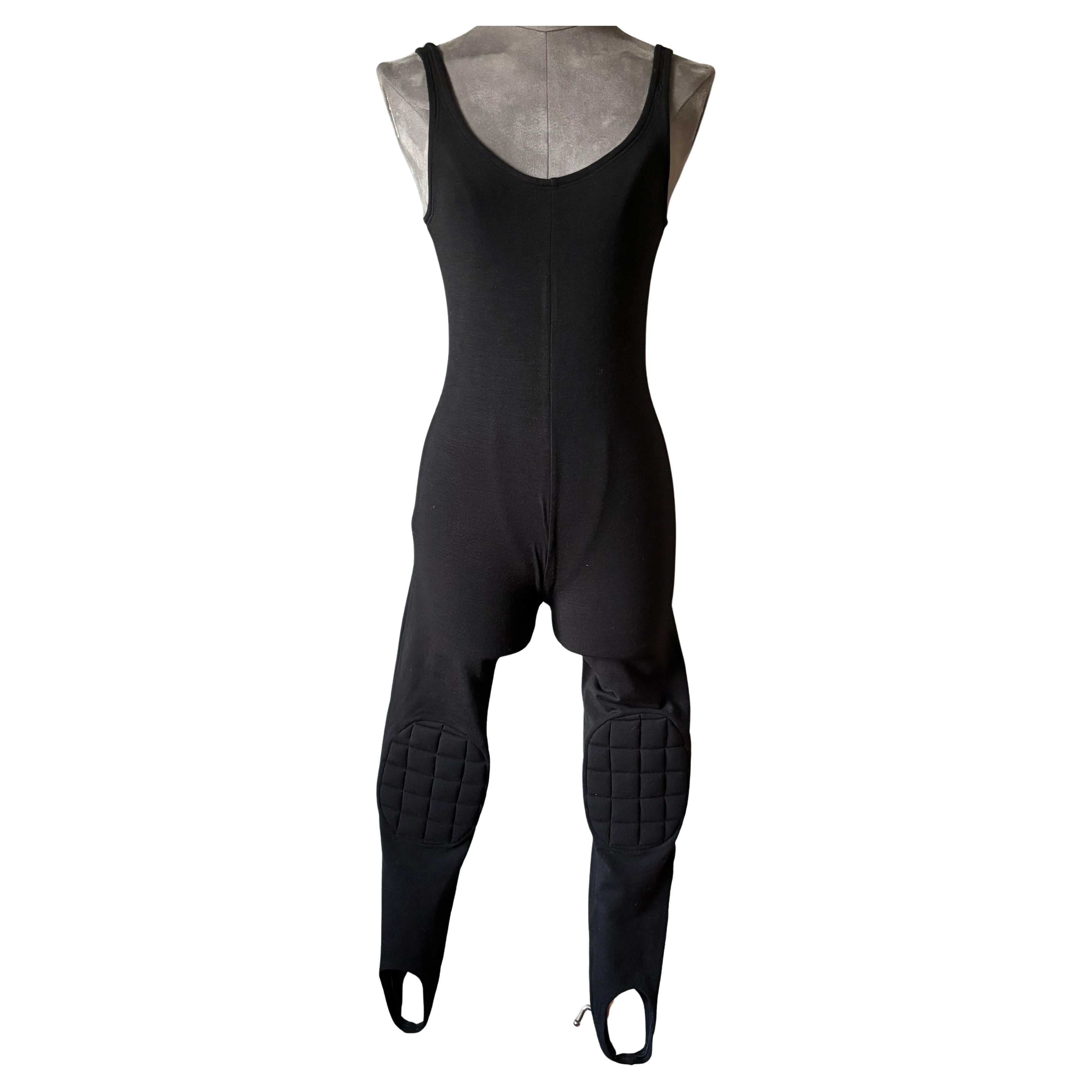 JUNIOR GAULTIER／黒スーツ Rare Gaultier Junior 1990s Archive Futuristic Catsuit / Avant