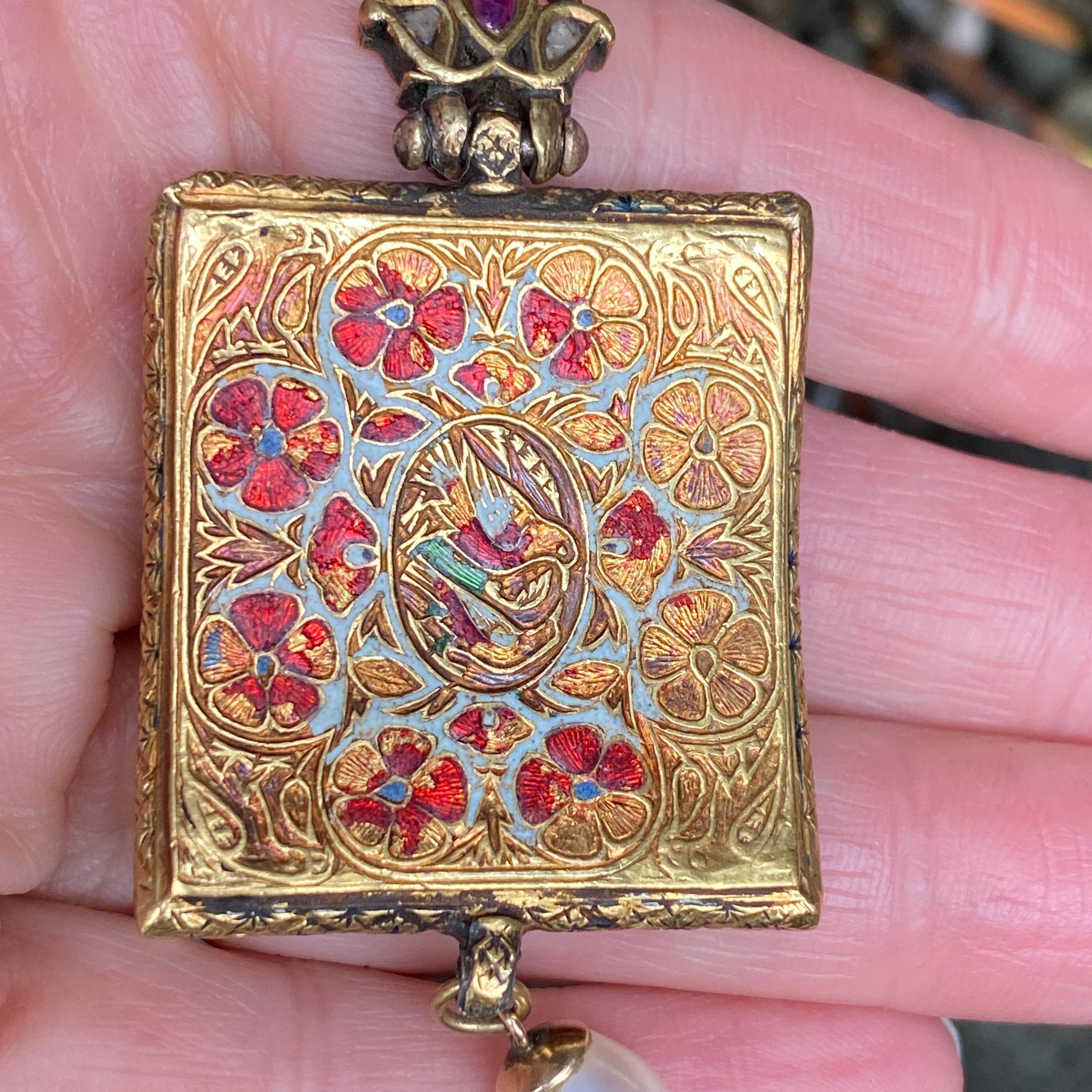 Rare Gem 22k Gold Armlet 'Bazuband' Mughal India 18th-19th Century For Sale 9