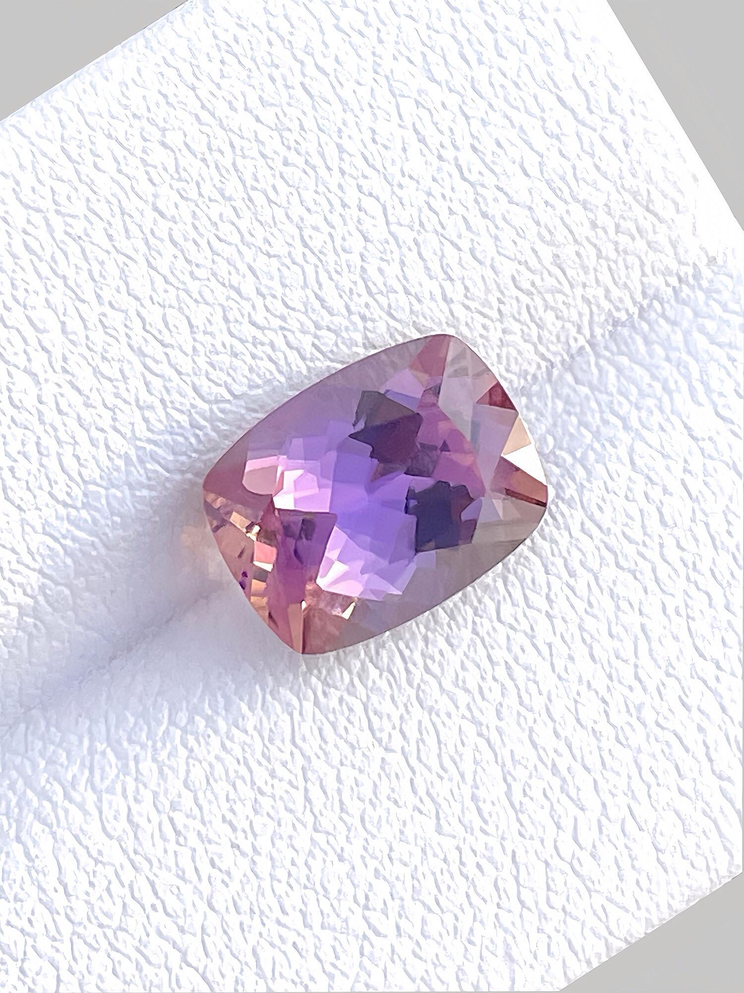 Name: pink tanzanite unheated / zoisite 
Weight: 3.17 carat 
Color: pink 
Origin: Tanzania 
Size: 10.2*7.8*5.4mm
Clarity: loop clean 100%
Cutting: design and precision cutting by WB gems
Brand: WB selected gems 

Pink tanzanite is Top collection for