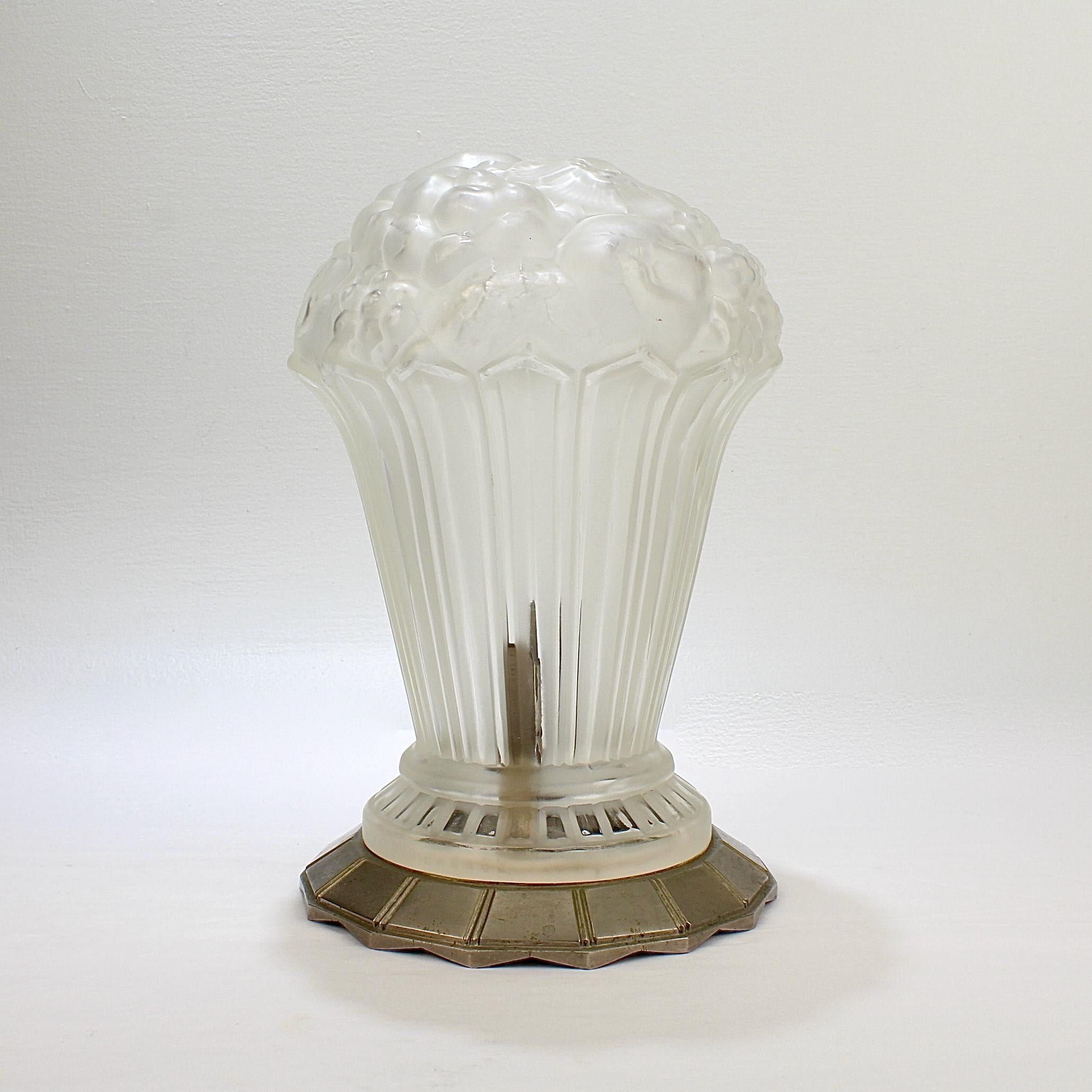 art deco glass lamp shade