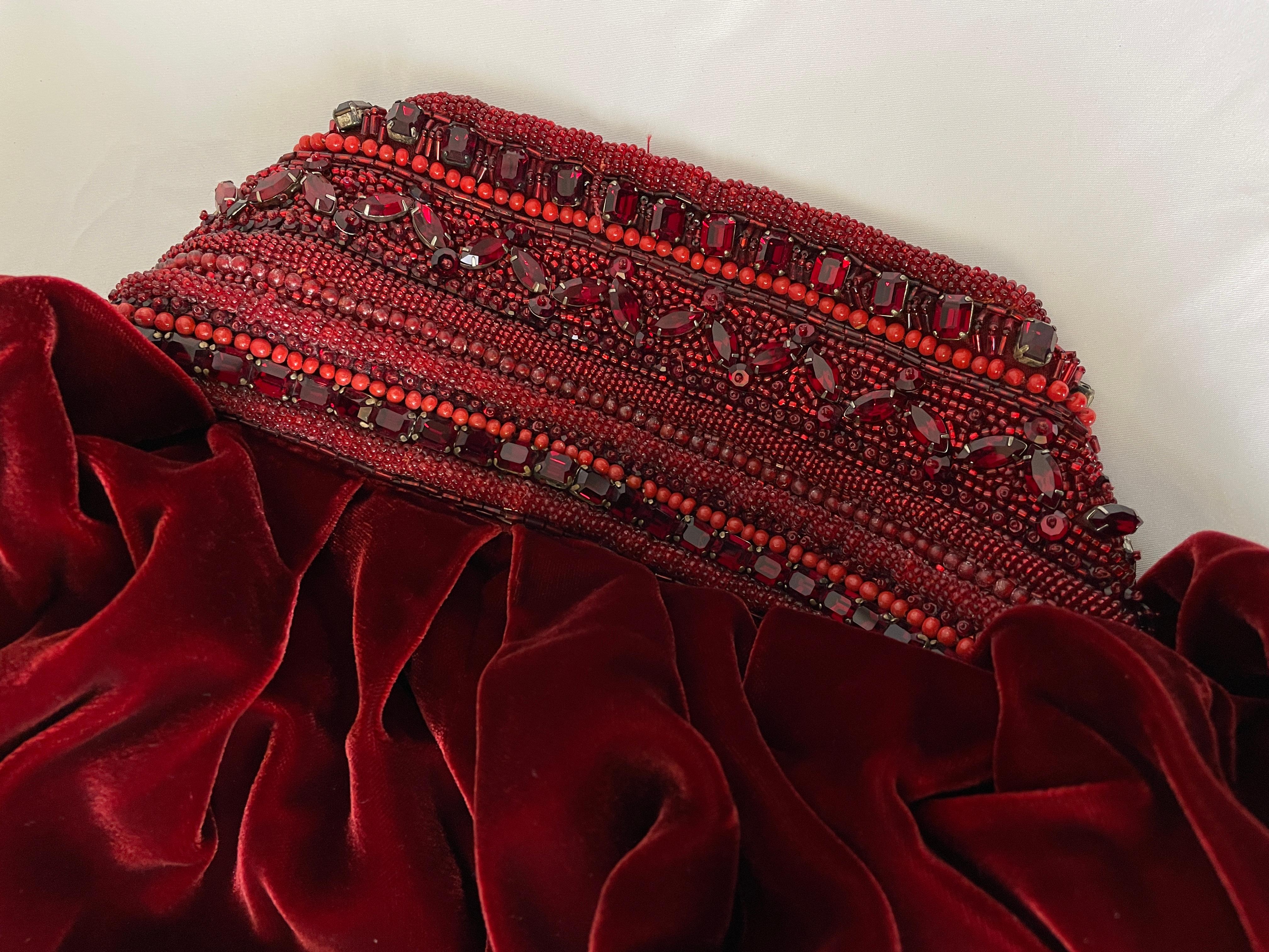 Rare Genny Red Velvet Dress with gems  For Sale 3