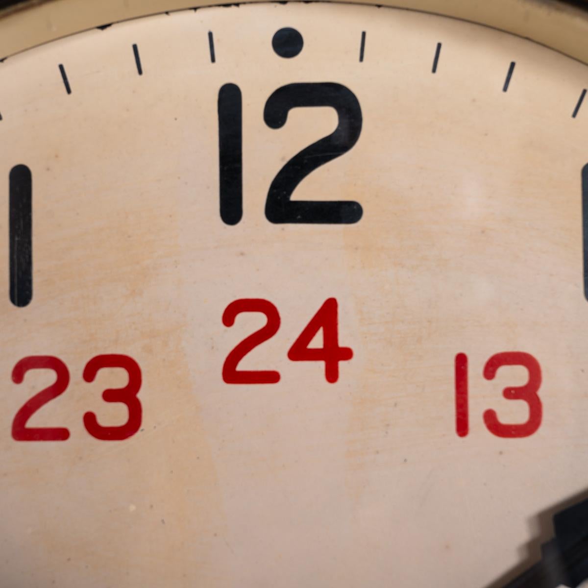 Rare Gents of Leicester 24 Hour Dial Bakelite Wall Clock 8