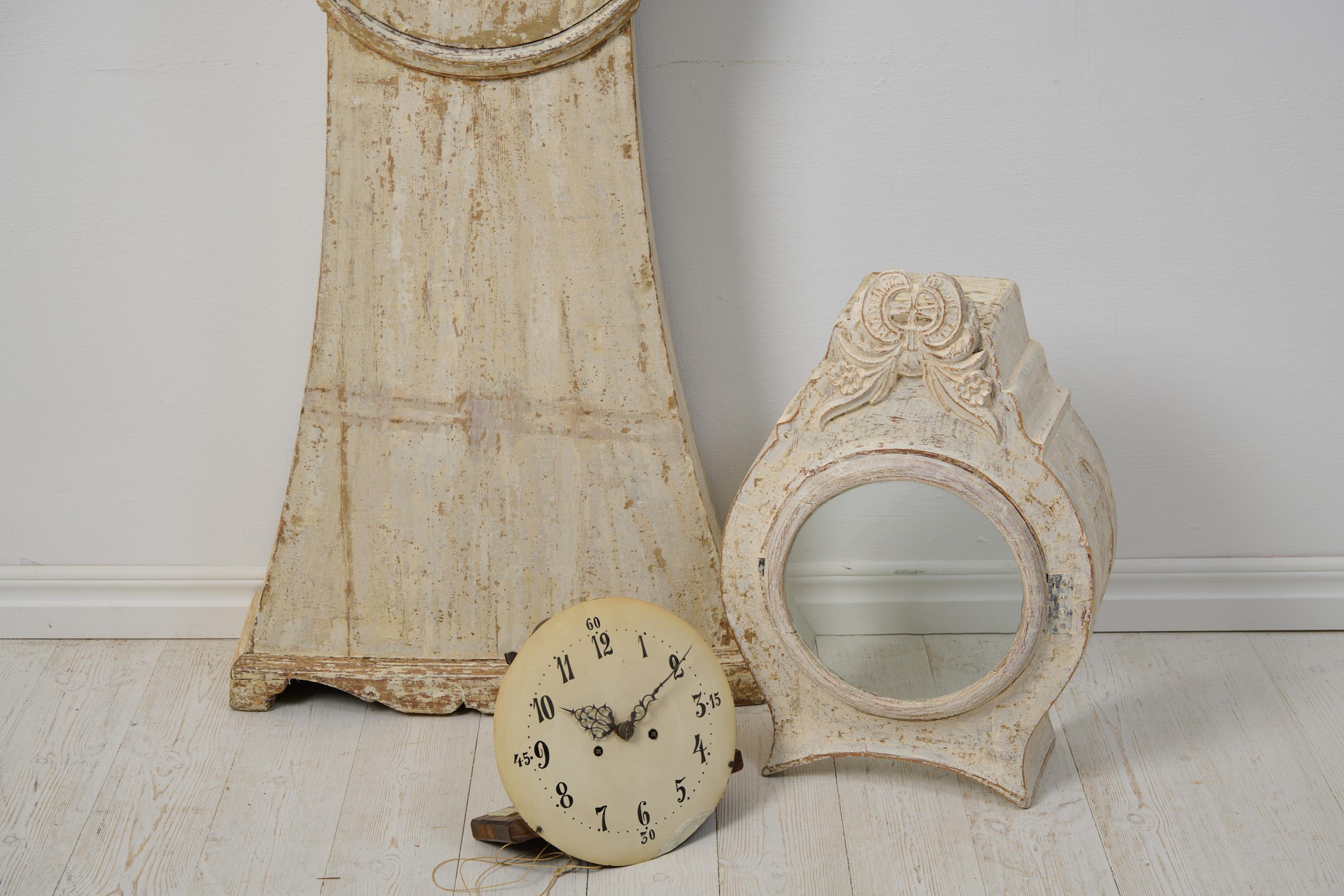 Rare Genuine Antique Northern Swedish Tall Pine Mora Clock  For Sale 8
