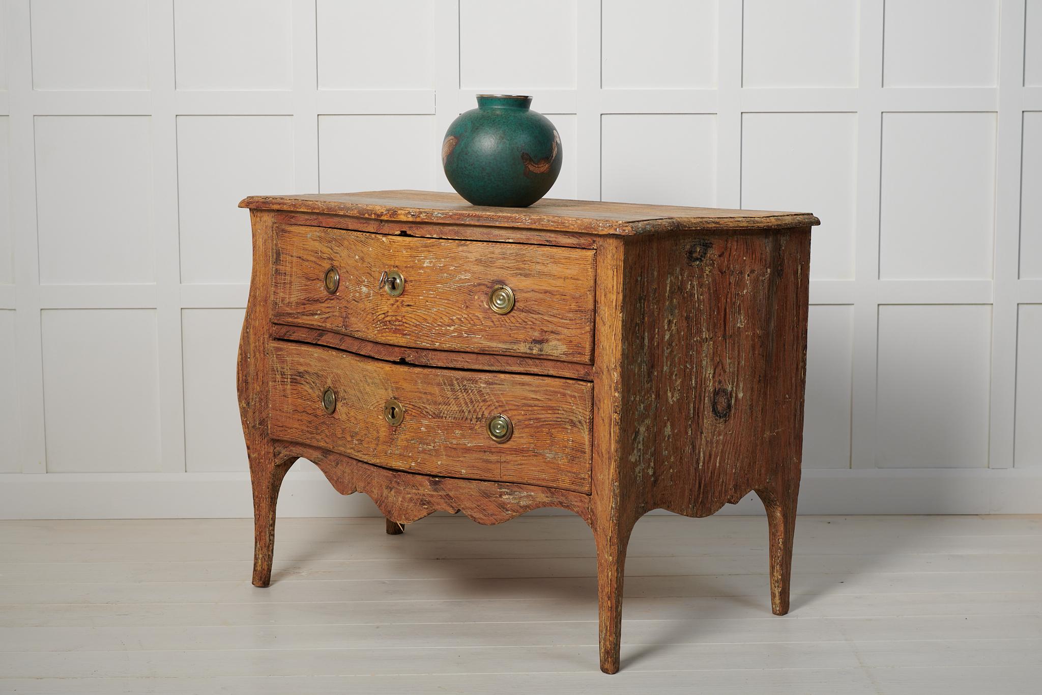 Rare Genuine Antique Swedish Rococo Chest of Drawers  For Sale 1