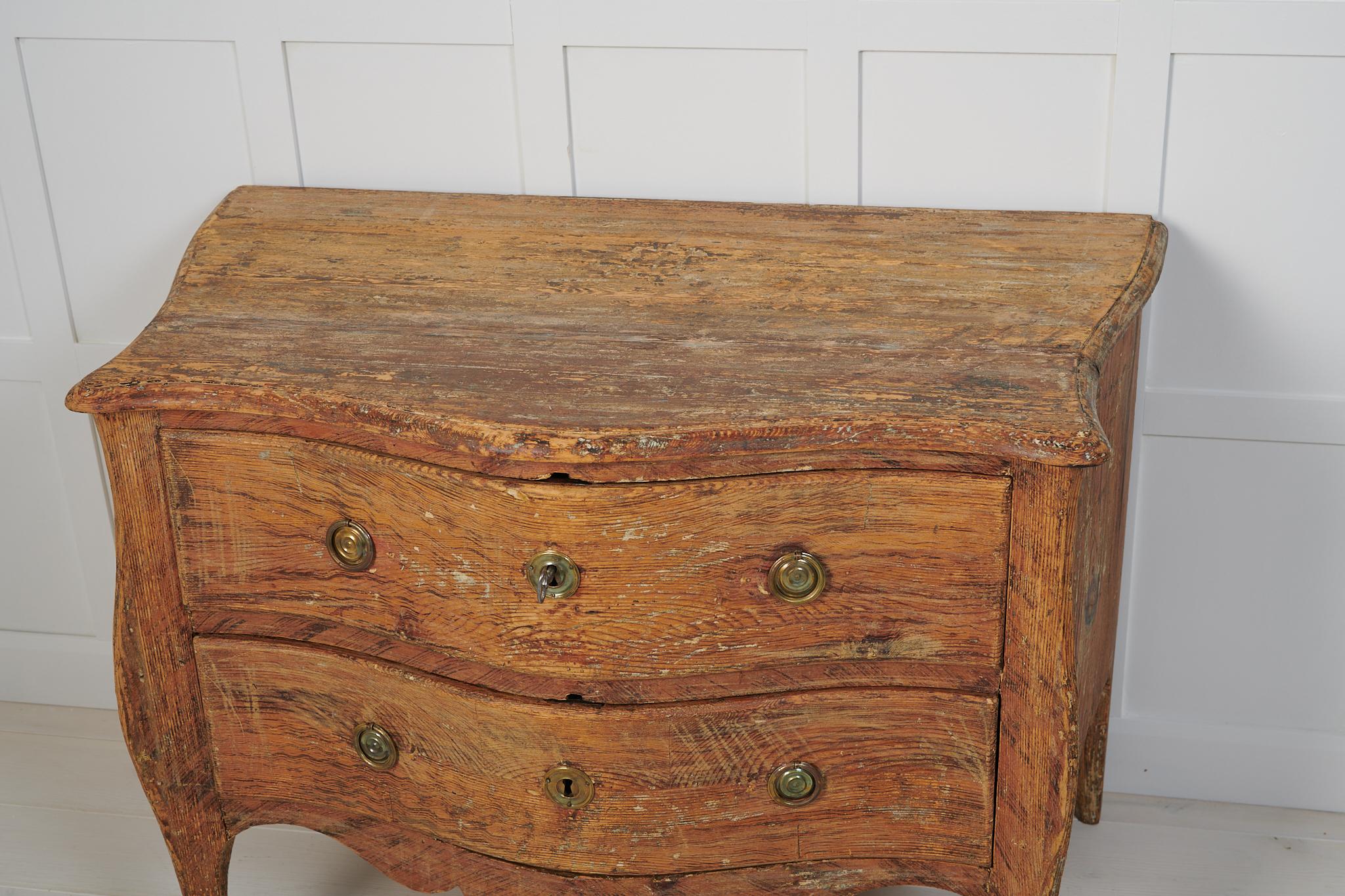 Rare Genuine Antique Swedish Rococo Chest of Drawers  For Sale 2
