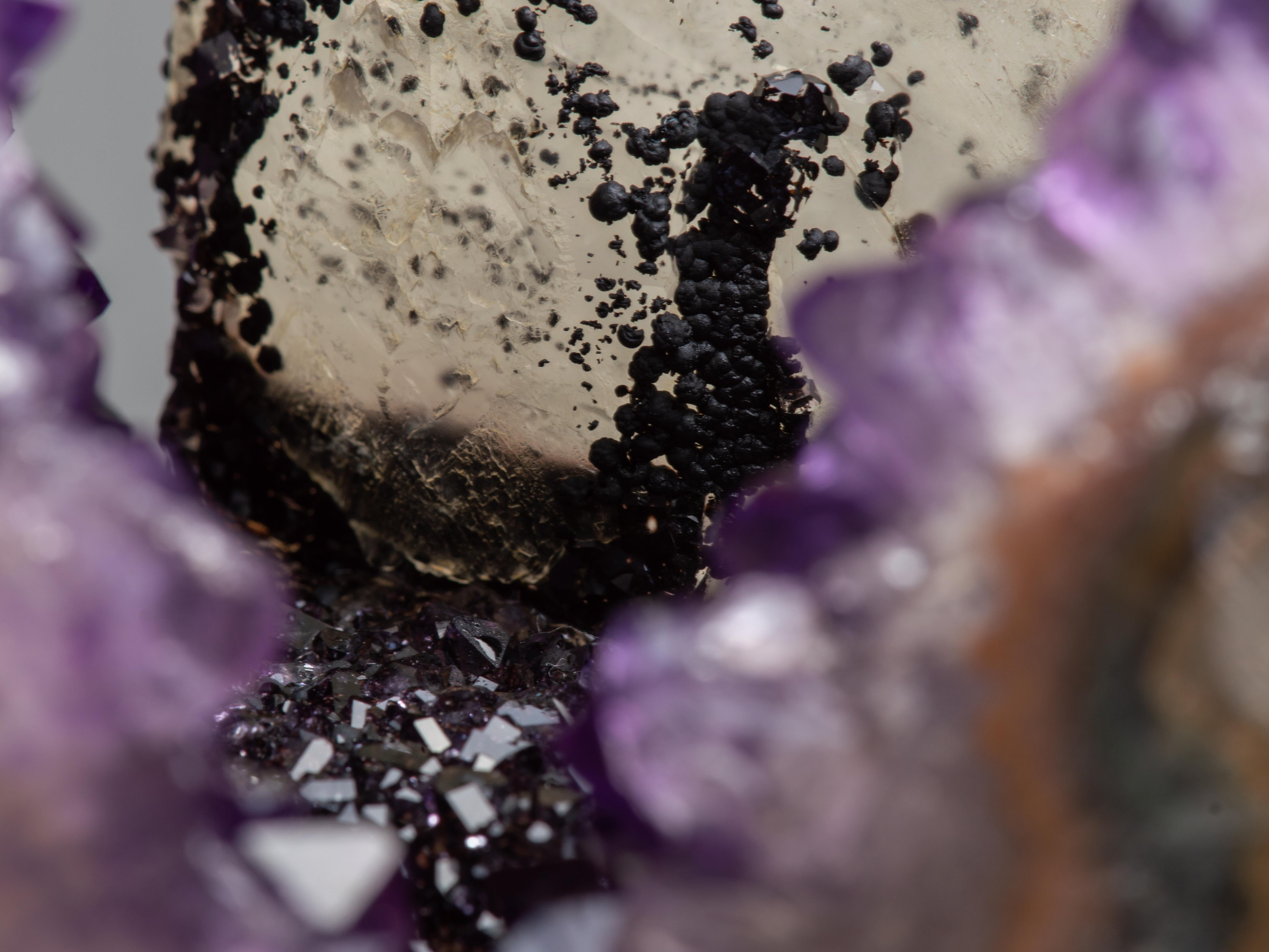 Angel Shaped Amethyst Crystals and Calcite mineral formation 2