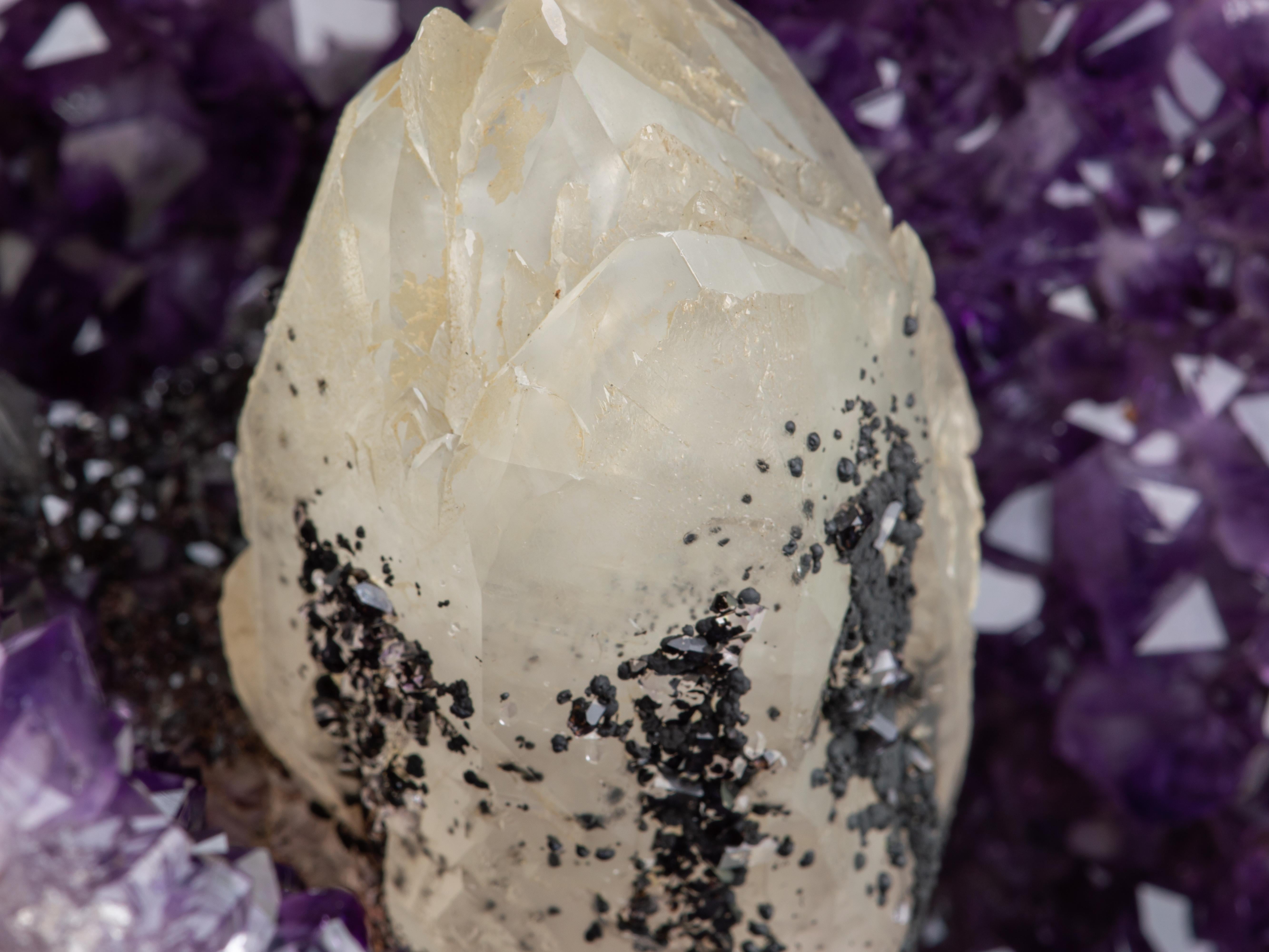 Angel Shaped Amethyst Crystals and Calcite mineral formation 3