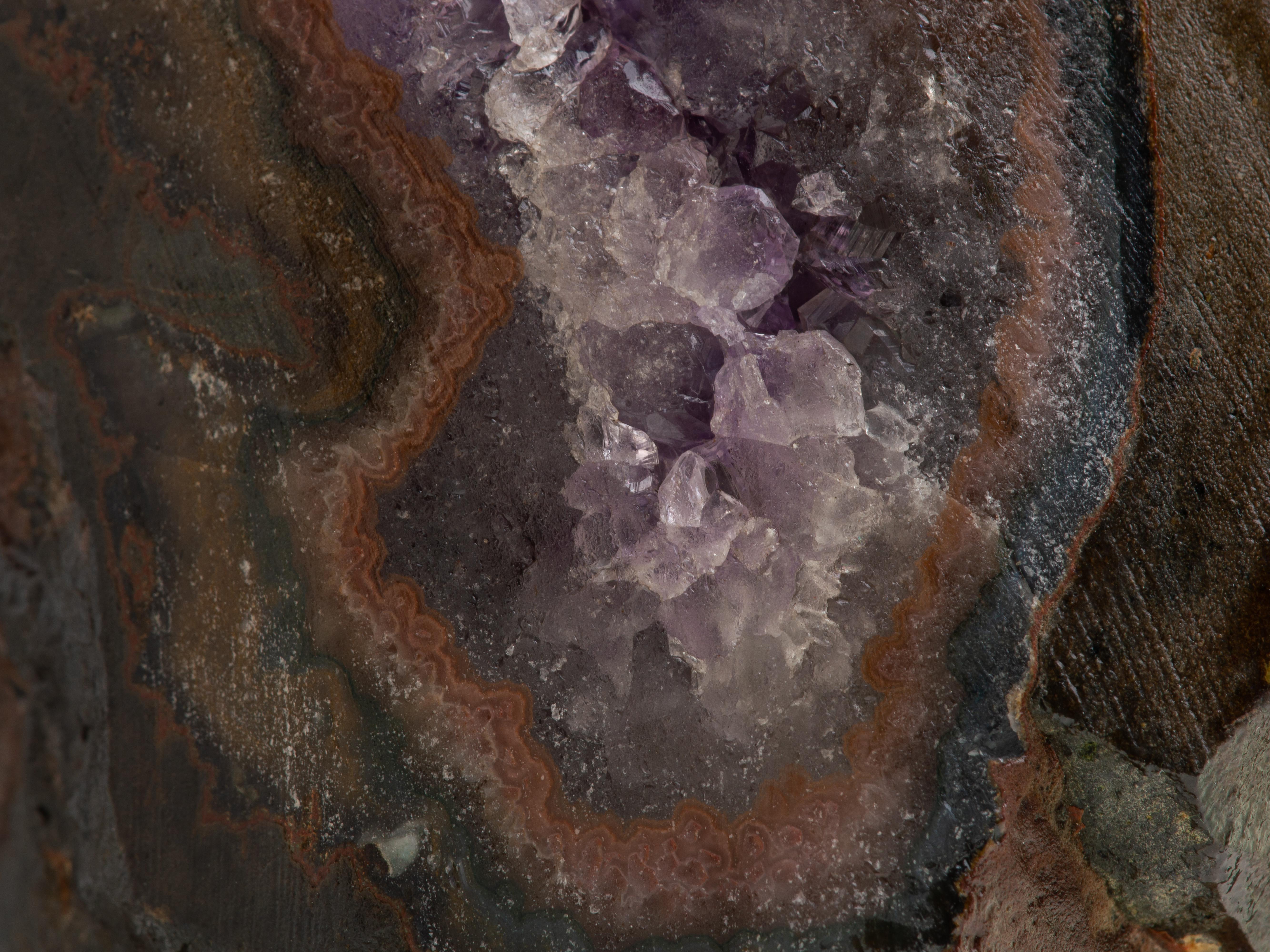 Angel Shaped Amethyst Crystals and Calcite mineral formation 7
