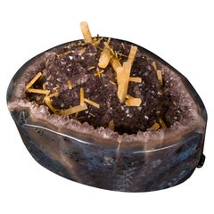 Rare Geode Cluster with Honey Columnar Calcite Rare Geode Cluster with Honey Columnar Calcite