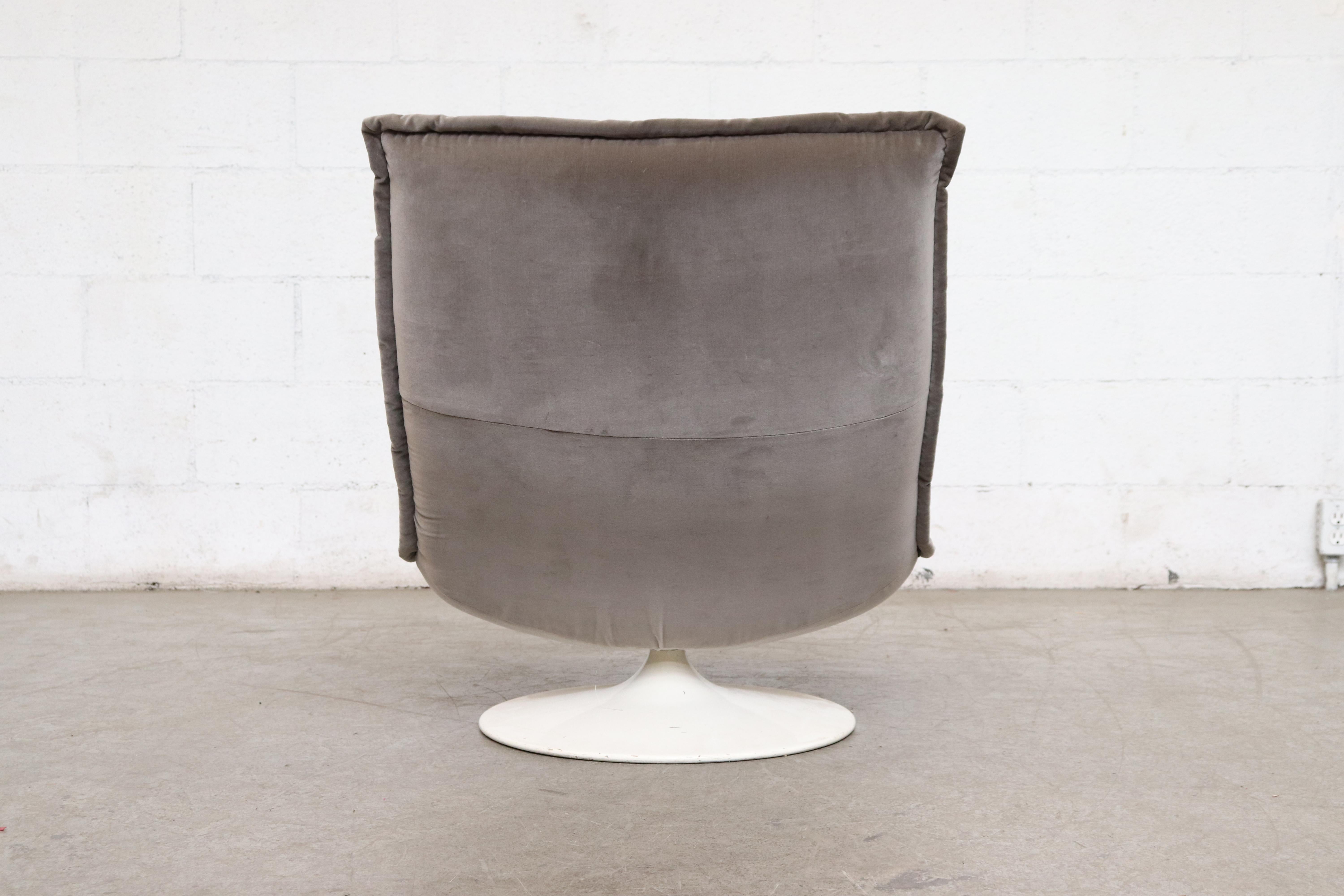Enameled Rare Geoffrey Harcourt Pedestal Lounge Chair