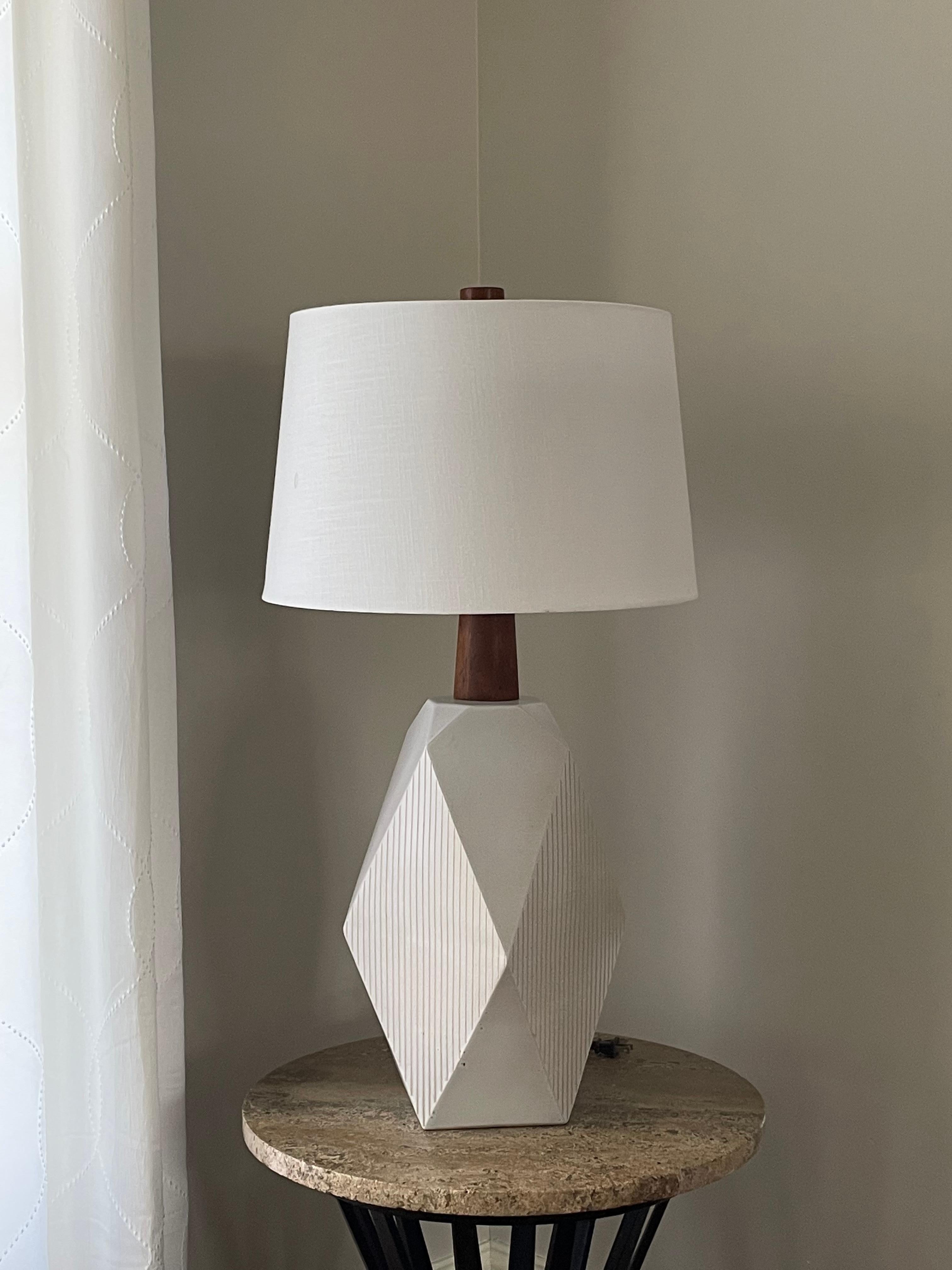 Late 20th Century Rare Geometric Martz Table Lamp by Jane and Gordon Martz For Sale