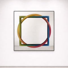 Rare Geometric Mirror by Rogelio Polesello for Morphos Acerbis, Italy, 1970s