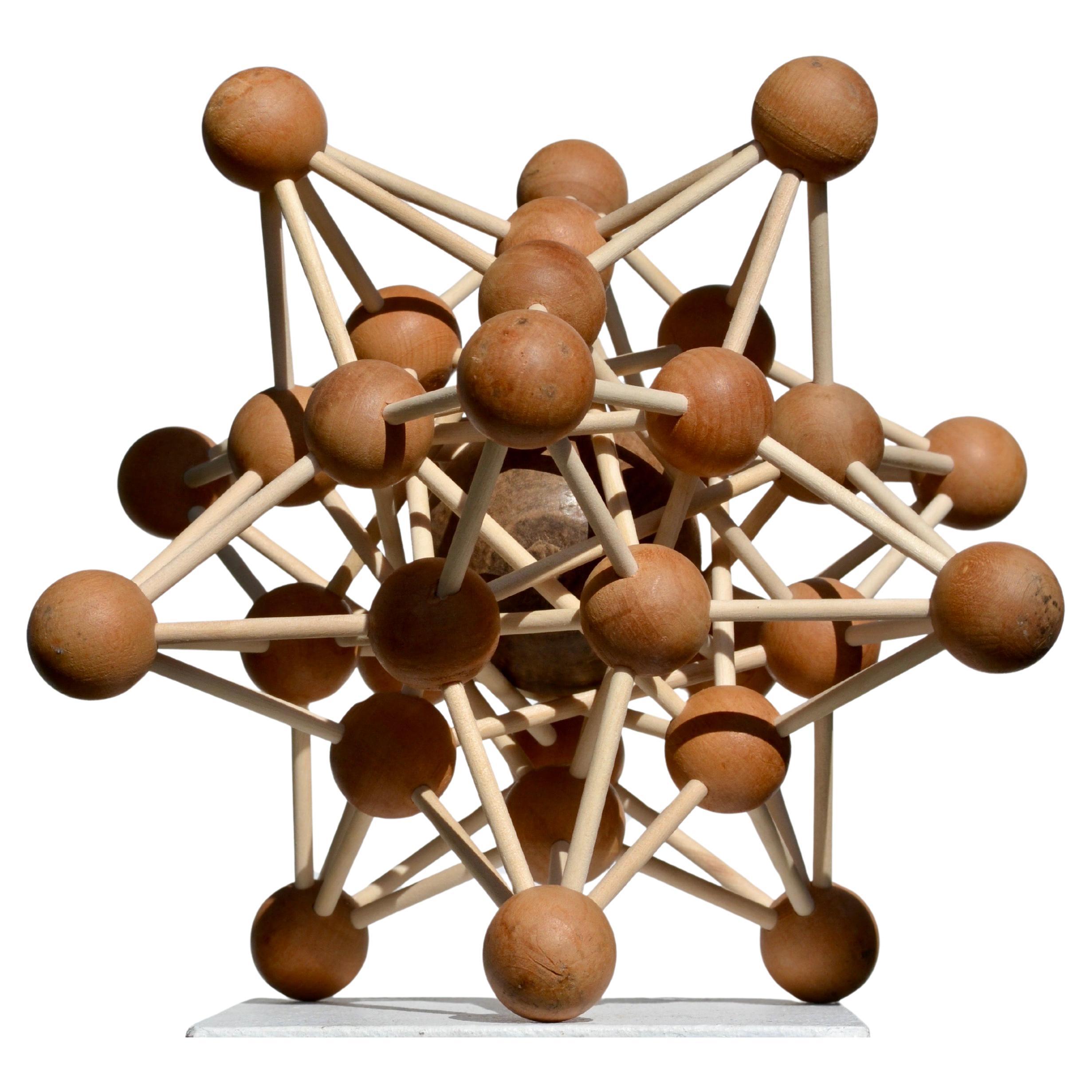 Rare Geometric Oversized Wood Puzzle Sculpture - France - 1970s