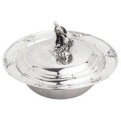 Raro piatto per verdure con coperchio "228D" di Georg Jensen, circa 1917