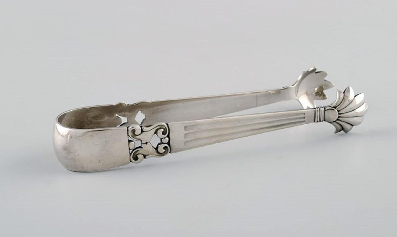 Art Deco Rare Georg Jensen Acorn Ice Tong in Sterling Silver