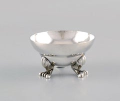 Rare Georg Jensen Blossom Mocha Service in Hammered Sterling Silver