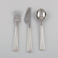 Rare Georg Jensen Koppel Cutlery, Dinner Service in Sterling Silver for 10 P.