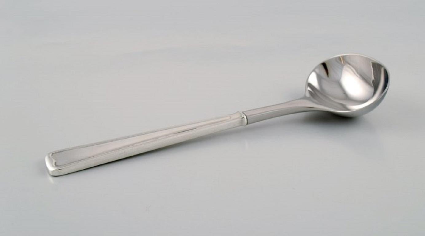 Danish Rare Georg Jensen Koppel Cutlery, Dinner Service in Sterling Silver for 10 P. For Sale