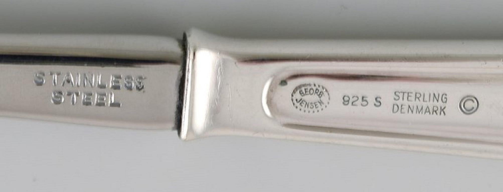 XX secolo Raro servizio di posate Georg Jensen Koppel, servizio da tavola in argento per 10 persone. in vendita