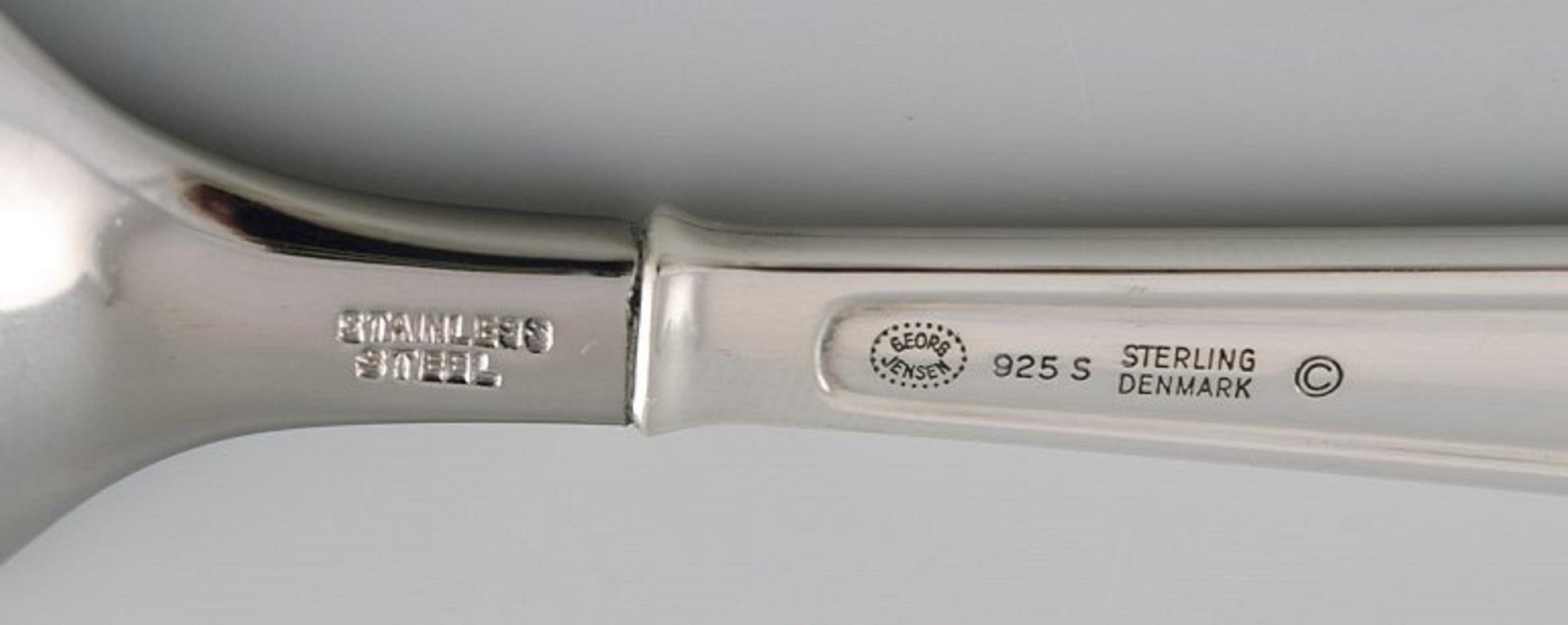 Rare Georg Jensen Koppel Cutlery, Eight Sorbet Spoons in Sterling Silver In Excellent Condition In Copenhagen, DK