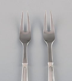 Rare Georg Jensen Koppel Cutlery, Two Roast Forks in Sterling Silver