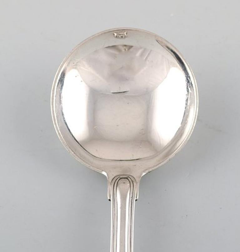 Rare Georg Jensen Old Danish Bouillon spoon in sterling silver. Two pieces in stock.
In very good condition.
Measures: 14.5 cm.
Stamped.
Large selection of Georg Jensen old Danish in stock.