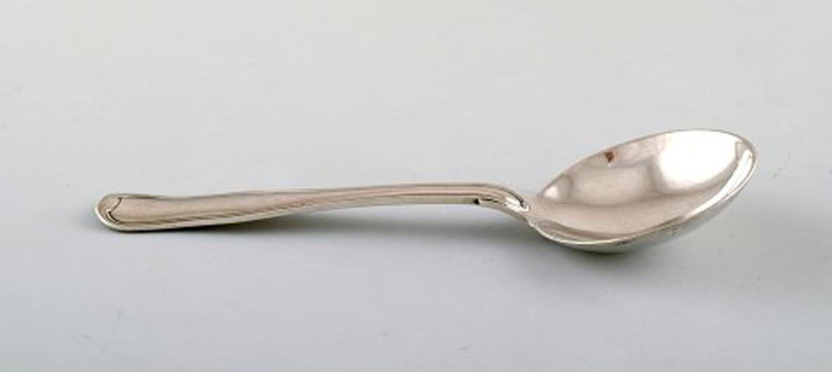Rare Georg Jensen Old Danish Bouillon Spoon in Sterling Silver Two Pieces In Good Condition For Sale In Copenhagen, DK