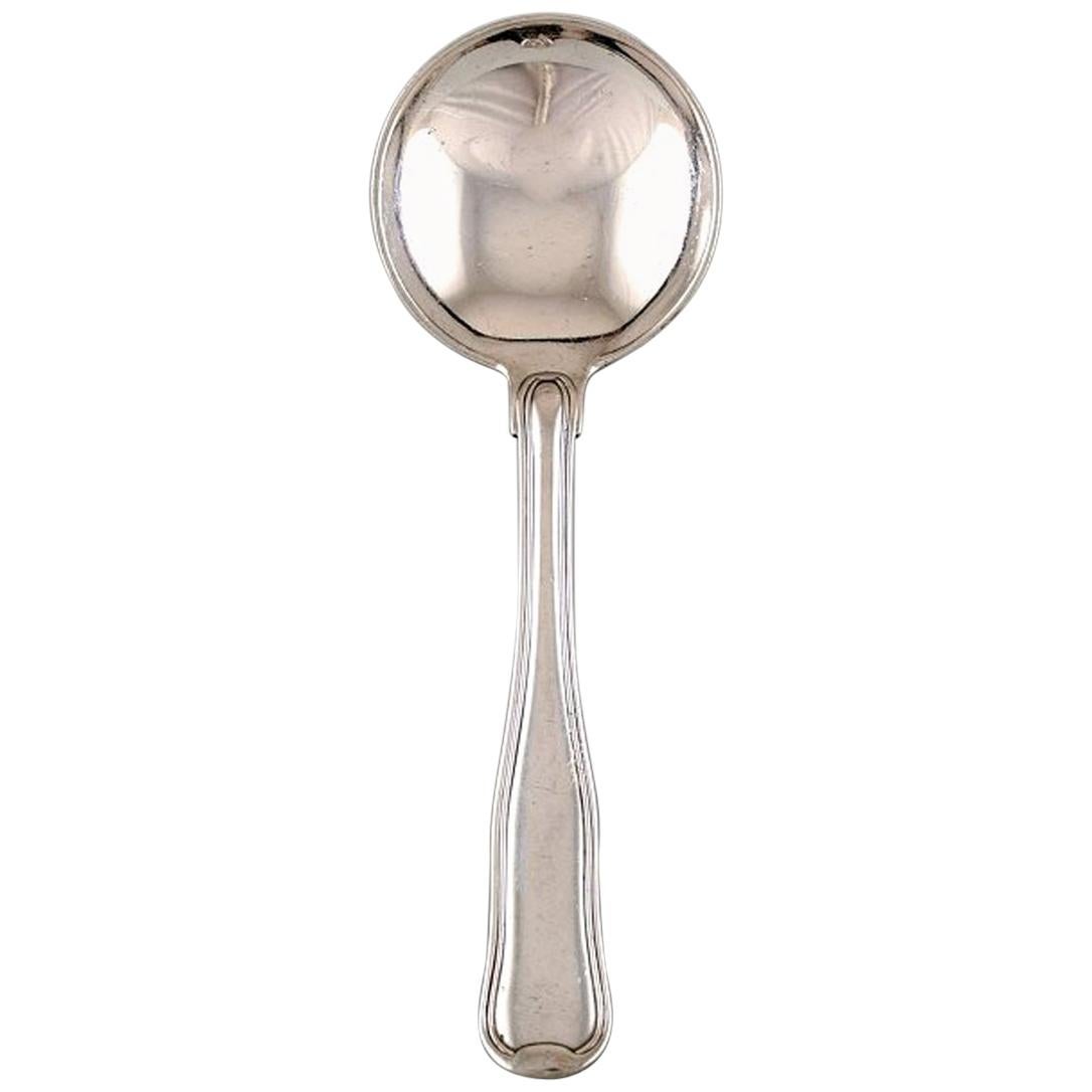 Rare Georg Jensen Old Danish Bouillon Spoon in Sterling Silver Two Pieces For Sale