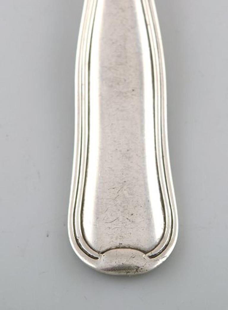 Scandinavian Modern Rare Georg Jensen Old Danish coffee spoon in sterling silver. Ten pieces