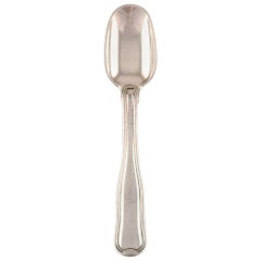 Rare Georg Jensen Old Danish coffee spoon in sterling silver. Ten pieces