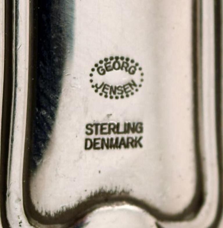 Rare Georg Jensen Old Danish dinner knife in sterling silver. 12 pieces In Good Condition In Copenhagen, DK