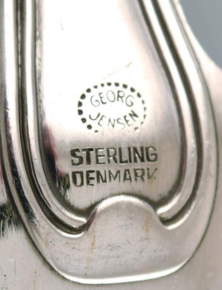 Rare Georg Jensen Old Danish Dinner Spoon in Sterling Silver, Two Pieces In Good Condition In Copenhagen, DK