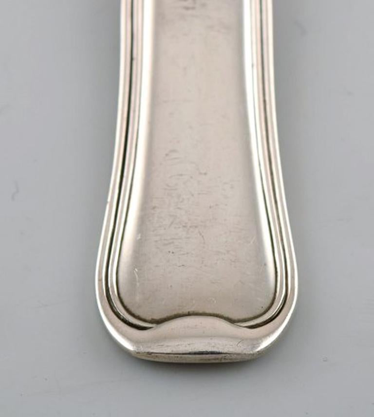 Scandinavian Modern Rare Georg Jensen Old Danish Fish Knife in Sterling Silver, Ten Pieces For Sale