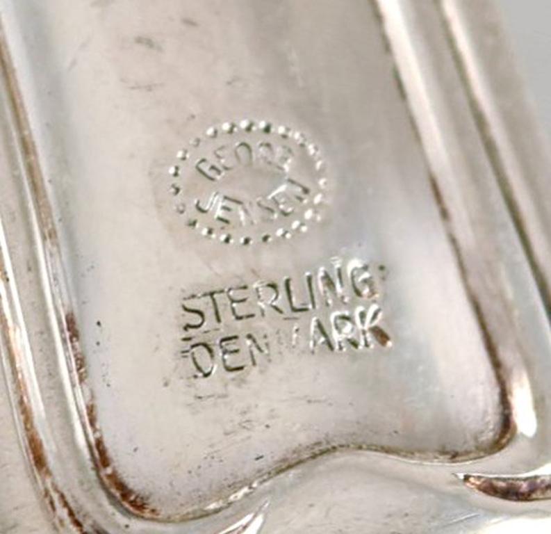 Rare Georg Jensen Old Danish fruit knife in sterling silver. Four pieces In Good Condition For Sale In Copenhagen, DK