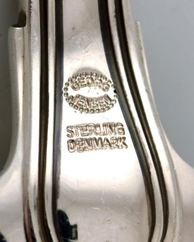 Rare Georg Jensen Old Danish Ice Cream Spoon in Sterling Silver, Three Pieces In Good Condition In Copenhagen, DK