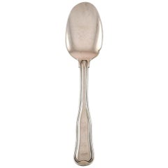 Rare Georg Jensen Old Danish Ice Cream Spoon in Sterling Silver, Three Pieces