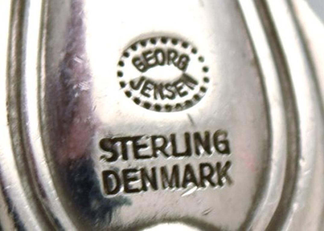 Rare Georg Jensen Old Danish Lunch Fork in Sterling Silver, Five Pieces In Good Condition For Sale In Copenhagen, DK