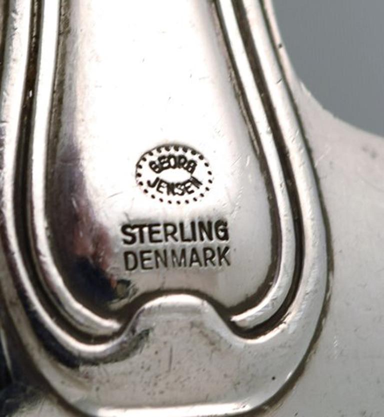 Rare Georg Jensen Old Danish Salad Set in Sterling Silver In Good Condition In Copenhagen, DK